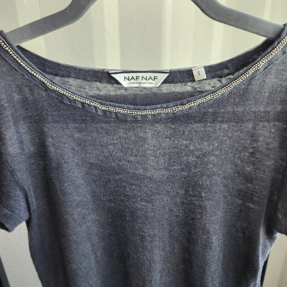 Gray Short Sleeve Top